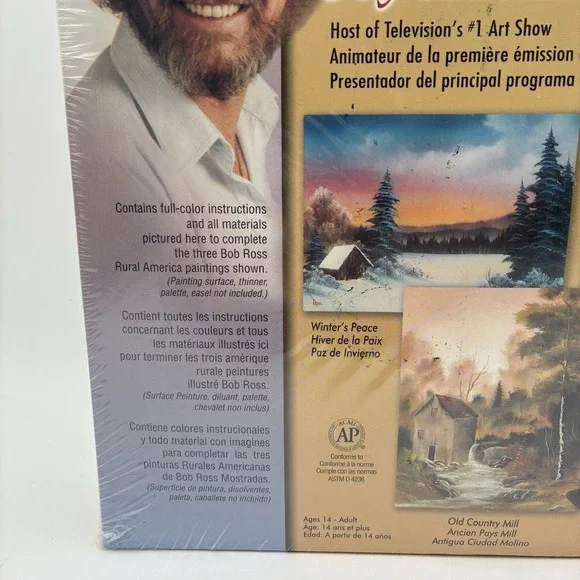 Bob Ross Painting Rural America Oil Color Set DIY DVD The Joy of Painting New - Picture 3 of 4